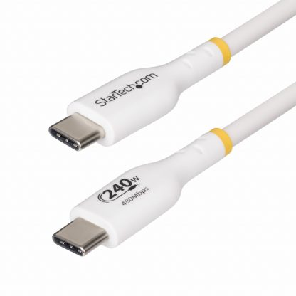 StarTech.com 4m White USB-C Charging Cable, USB-IF Certified USB C Cable, 240W PD EPR, USB 2.0 Type-C Laptop Charger Cord, USB-C
