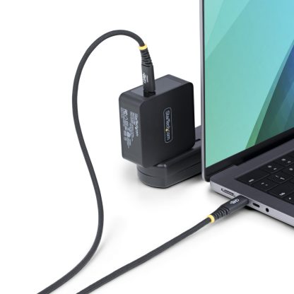 StarTech.com 1m (3.3ft) USB-C Charging Cable, 240W (5A) PD EPR, Dual-Layer Silicone/Braided Jacket, USB 2.0 Laptop Charger Cable - Image 5