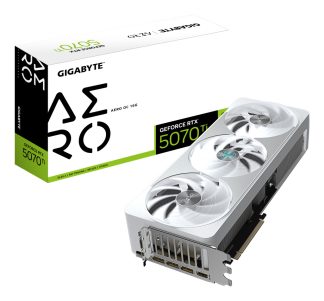 GIGABYTE GeForce RTX 5070 Ti AERO OC 16G Graphics Card - 16GB GDDR7, 256bit, PCI-E 5.0, 2588 MHz Core Clock, 3 x DP 2.1a, 1 x H