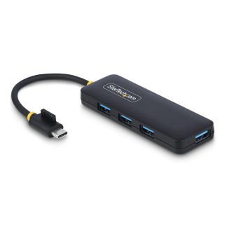 StarTech.com 4-Port USB-C Hub, 5Gbps, USB-C to 4x USB-A, Bus Powered, Small Travel Mini Hub, Multi-Port USB 3.0 Splitter, Porta