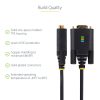 StarTech.com 6.6ft (2m) USB to Serial Adapter Cable, COM Retention, Interchangeable Screws/Nuts, USB-A to DB9 RS232, FTDI IC, ES - Image 12