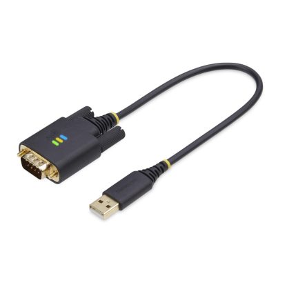 StarTech.com 1ft (30cm) USB to Serial Adapter Cable, COM Retention, Interchangeable Nuts/Screws, USB-A to DB9 RS232, FTDI IC, ES - Image 6