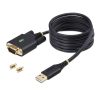 StarTech.com 6.6ft (2m) USB to Serial Adapter Cable, COM Retention, Interchangeable Screws/Nuts, USB-A to DB9 RS232, FTDI IC, ES - Image 2