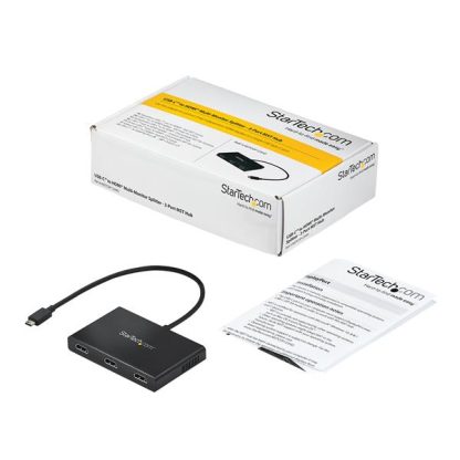 StarTech.com 3-Port Multi Monitor Adapter - USB-C to 3x HDMI Video Splitter - USB Type-C to HDMI MST Hub - Dual 4K 30Hz or Tripl - Image 6