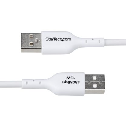 StarTech.com 6.6ft (2m) USB-A to USB-C Charging Cable, Charge & Sync, 3A, USB 2.0, TPE Jacket - White USB Charging Cord - Image 9