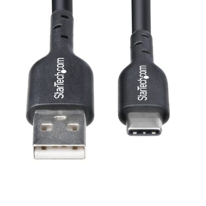 StarTech.com 4m (13ft) USB-A to USB-C Charging Cable, Charge & Sync, 3A, USB 2.0, TPE Jacket - Black USB Charging Cord - Image 6