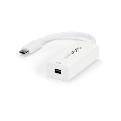 StarTech.com USB-C to Mini DisplayPort Adapter - 4K 60Hz - White - USB 3.1 Type-C to Mini DP Adapter - Upgraded Version is CDP2