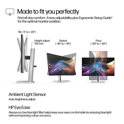 HP Series 7 Pro 27 inch QHD Monitor - 727pq - Image 6