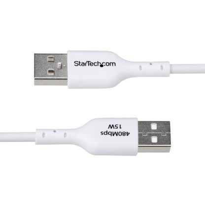 StarTech.com 3ft (1m) USB-A to USB-C Charging Cable, Charge & Sync, 3A, USB 2.0, TPE Jacket - White USB Charging Cord - Image 9