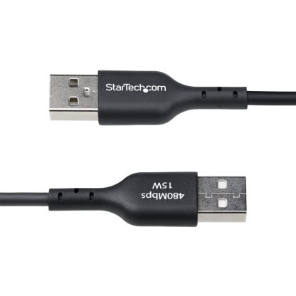 StarTech.com 3ft (1m) USB-A to USB-C Charging Cable, Charge & Sync, 3A, USB 2.0, TPE Jacket - Black USB Charging Cord - Image 3