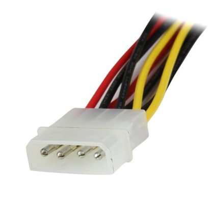 StarTech.com 12in LP4 to 2x Latching SATA Power Y Cable Splitter Adapter - 4 Pin LP4 to Dual SATA - Image 2