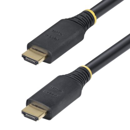 StarTech.com 10m (32.8ft) Active High Speed HDMI Cable, 4K 60Hz/1440p 144Hz, HDR10/HDCP 2.2/ARC, 18Gbps, UHD HDMI 2.0 Cord for T - Image 2