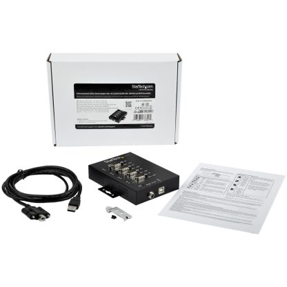 StarTech.com 4 Port Serial Hub USB to RS232/RS485/RS422 Adapter - Industrial USB 2.0 to DB9 Serial Converter Hub - IP30 Rated - - Image 5