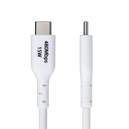 StarTech.com 6.6ft (2m) USB-A to USB-C Charging Cable, Charge & Sync, 3A, USB 2.0, TPE Jacket - White USB Charging Cord - Image 5