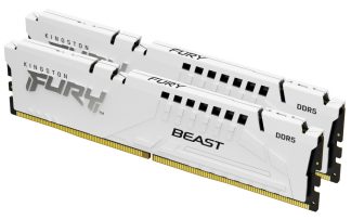 Kingston Technology FURY Beast 32GB 6000MT/s DDR5 CL30 DIMM (Kit of 2) White XMP