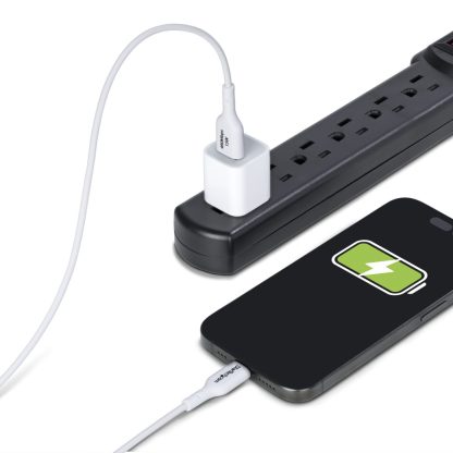 StarTech.com 6.6ft (2m) USB-A to USB-C Charging Cable, Charge & Sync, 3A, USB 2.0, TPE Jacket - White USB Charging Cord - Image 4