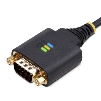 StarTech.com 6.6ft (2m) USB to Serial Adapter Cable, COM Retention, Interchangeable Screws/Nuts, USB-A to DB9 RS232, FTDI IC, E - Image 3
