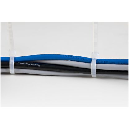StarTech.com 8"(20cm) Cable Ties - 1/8"(4mm) wide, 2-1/8"(55mm) Bundle Diameter, 50lb(22kg) Tensile Strength, Nylon Self Lockin - Image 4