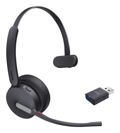 Yealink WH64 Hybrid Mono Teams Headset Wireless Head-band Office/Call center Micro-USB Bluetooth Black - Image 2