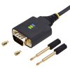 StarTech.com 6.6ft (2m) USB to Serial Adapter Cable, COM Retention, Interchangeable Screws/Nuts, USB-A to DB9 RS232, FTDI IC, ES - Image 4