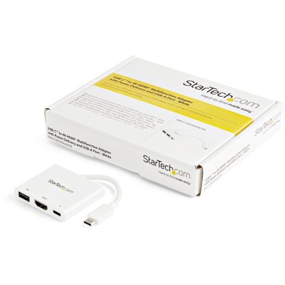StarTech.com USB-C Multiport Adapter with HDMI - USB 3.0 Port - 60W PD - White - Image 2