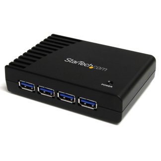 StarTech.com 4 Port Black SuperSpeed USB 3.0 Hub - 5Gbps