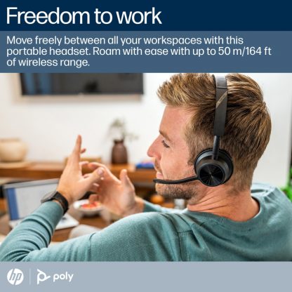 POLY Voyager 4320 Microsoft Teams Certified Headset +BT700 dongle +Charging Stand - Image 7