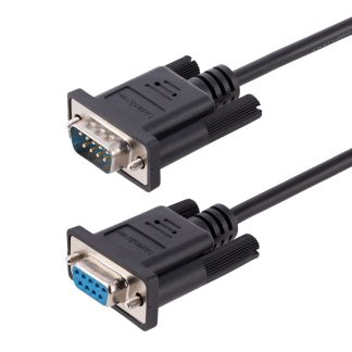 StarTech.com 3m RS232 Serial Null Modem Cable, Crossover Serial Cable w/Al-Mylar Shielding, DB9 Serial COM Port Cable Female to