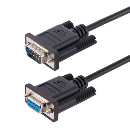 StarTech.com 3m RS232 Serial Null Modem Cable, Crossover Serial Cable w/Al-Mylar Shielding, DB9 Serial COM Port Cable Female to
