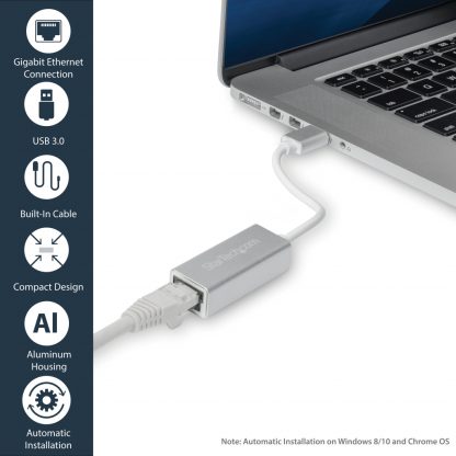 StarTech.com USB 3.0 to Gigabit Network Adapter - Silver - Image 7
