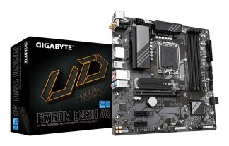 GIGABYTE B760M DS3H AX Motherboard - Supports Intel Core 14th Gen CPUs, 6+2+1 Phases Digital VRM, up to 7600MHz DDR5 (OC), 2xPC