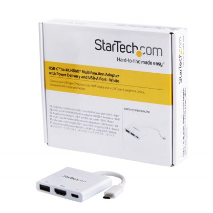 StarTech.com USB-C Multiport Adapter with HDMI - USB 3.0 Port - 60W PD - White - Image 7