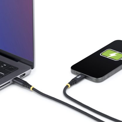 StarTech.com 1m (3.3ft) USB-C Charging Cable, 240W (5A) PD EPR, Dual-Layer Silicone/Braided Jacket, USB 2.0 Laptop Charger Cable - Image 6