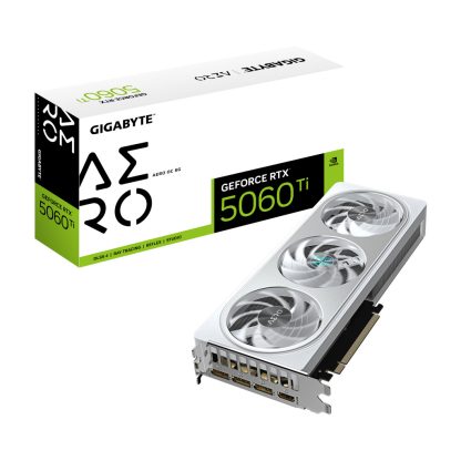 GIGABYTE GeForce RTX 5060 Ti AERO OC 8G Graphics Card - 8GB GDDR7, 128bit, PCI-E 5.0, 2647MHz Core Clock, 3 x DisplayPort, 1 x