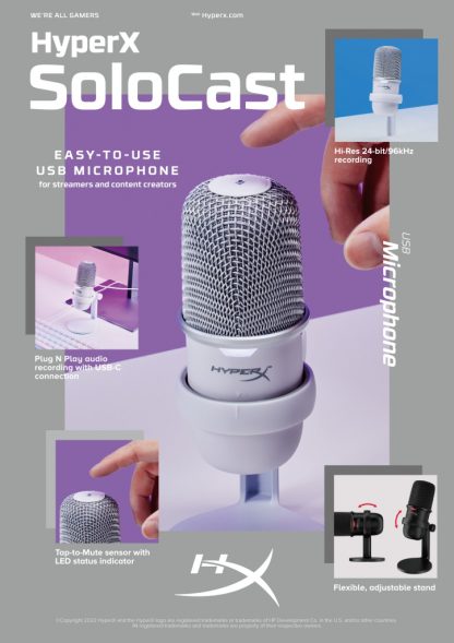 HyperX SoloCast - USB Microphone (Black) - Image 10