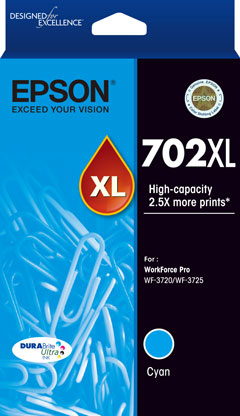 Epson 702XL ink cartridge High (XL) Yield Cyan