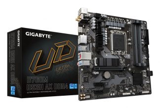 GIGABYTE B760M DS3H AX DDR4 Motherboard - Supports Intel Core 14th Gen CPUs, 6+2+1 Phases Digital VRM, up to 5333MHz DDR4 (OC),