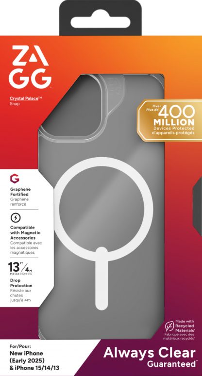 ZAGG Crystal Palace Snap Case iPhone 16/15/14/13 Clear - Image 4