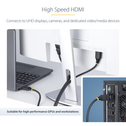 StarTech.com 30cm (1ft) High Speed HDMI Cable, 4K 60Hz/1440p 144Hz, HDR10/HDCP 2.2/ARC, 18Gbps, UHD HDMI 2.0 Cord for TV/Monitor - Image 13