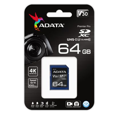 ADATA ASDX64GUI3V30S-R memory card 64 GB SDXC UHS-I Class 10 - Image 2