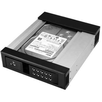 StarTech.com 5.25 to 3.5 Hard Drive Hot Swap Bay - For 3.5" SATA/SAS Drives - Trayless - Aluminum - Image 6