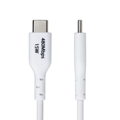 StarTech.com 3ft (1m) USB-A to USB-C Charging Cable, Charge & Sync, 3A, USB 2.0, TPE Jacket - White USB Charging Cord - Image 3