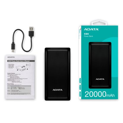 ADATA C20 Lithium Polymer (LiPo) 20000 mAh Black - Image 7