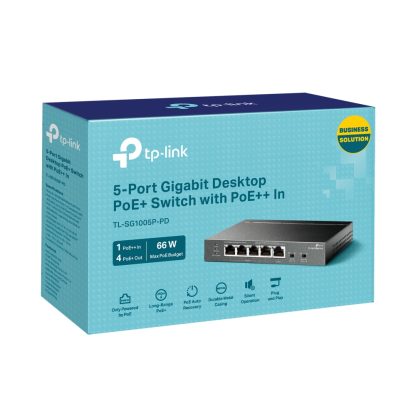 TP-Link TL-SG1005P-PD network switch Gigabit Ethernet (10/100/1000) Power over Ethernet (PoE) Black - Image 6