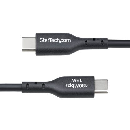 StarTech.com 6.6ft (2m) USB-A to USB-C Charging Cable, Charge & Sync, 3A, USB 2.0, TPE Jacket - Black USB Charging Cord - Image 9