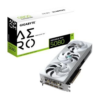 GIGABYTE GeForce RTX 5080 AERO OC SFF 16G Graphics Card - 16GB GDDR7, 256bit, PCI-E 5.0, 2730MHz Core Clock, 3 x DisplayPort, 1