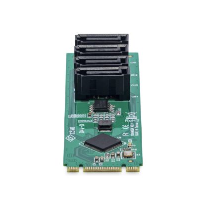 StarTech.com 4-Port M.2 to SATA Adapter Card, M.2 PCIe 3.0 to SATA HDD/SSD Expansion Card, ASM1064 Chipset, M.2 NVMe to 4x HDD/S - Image 5