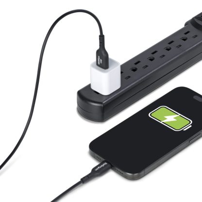 StarTech.com 3ft (1m) USB-A to USB-C Charging Cable, Charge & Sync, 3A, USB 2.0, TPE Jacket - Black USB Charging Cord - Image 7