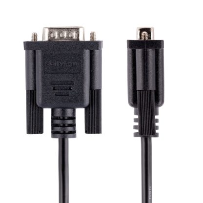 StarTech.com 3m RS232 Serial Null Modem Cable, Crossover Serial Cable w/Al-Mylar Shielding, DB9 Serial COM Port Cable Female to - Image 2