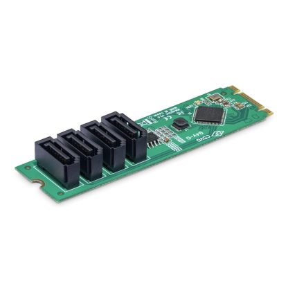 StarTech.com 4-Port M.2 to SATA Adapter Card, M.2 PCIe 3.0 to SATA HDD/SSD Expansion Card, ASM1064 Chipset, M.2 NVMe to 4x HDD/S - Image 2